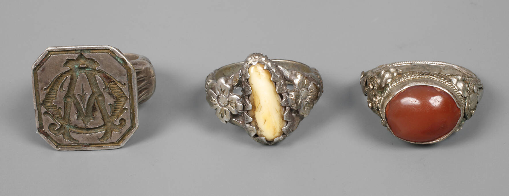 Drei Silberringe