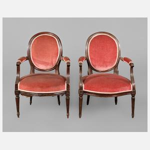 Paar Armlehnsessel Louis Seize