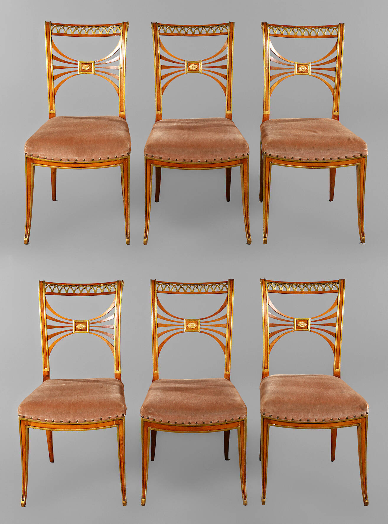 Sechs klassizistische Stühle