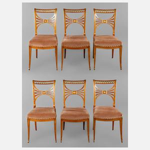 Sechs klassizistische Stühle