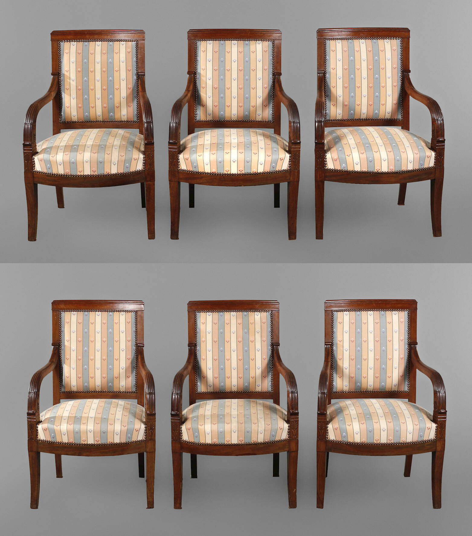 Sechs Biedermeiersessel