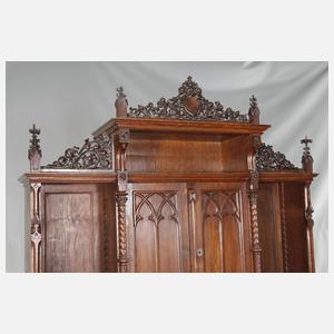 Neogotischer Aufsatzsatzschreibtisch