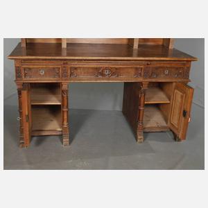 Neogotischer Aufsatzsatzschreibtisch