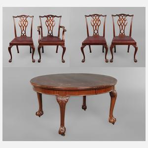 Sitzgruppe im Chippendale-Stil