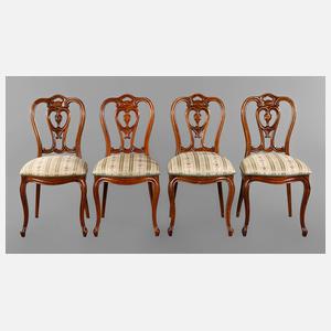 Vier Stühle Louis Philippe