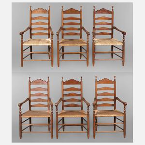 Sechs Armlehnstühle