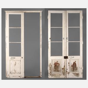 Drei Türblätter Eiche