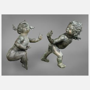 Paar Brunnenfiguren