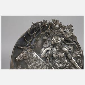 WMF Wandplatte "Diana mit dem Hirsch"