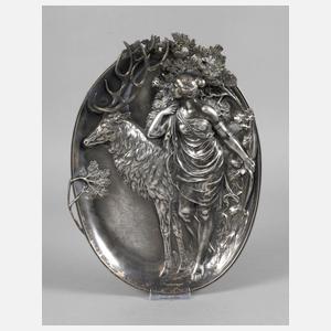 WMF Wandplatte "Diana mit dem Hirsch"
