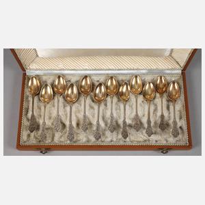 WMF zwölf Mokkalöffel Irisdekor