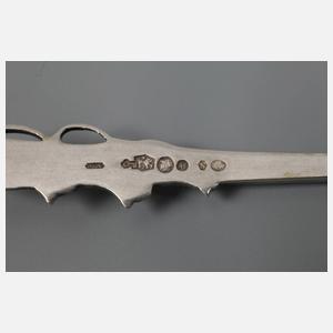 Holland sieben Besteckteile mit Glockenblumendekor