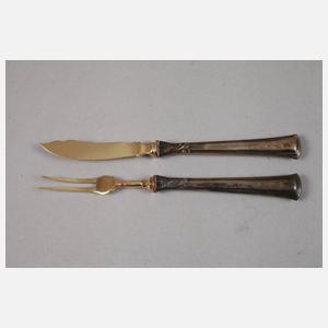 Jugendstil Obstbesteck Silber