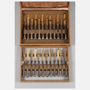 Jugendstil Obstbesteck Silber