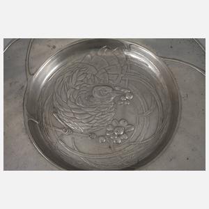 Jugendstil Zinnteller Walter Scherf Nürnberg