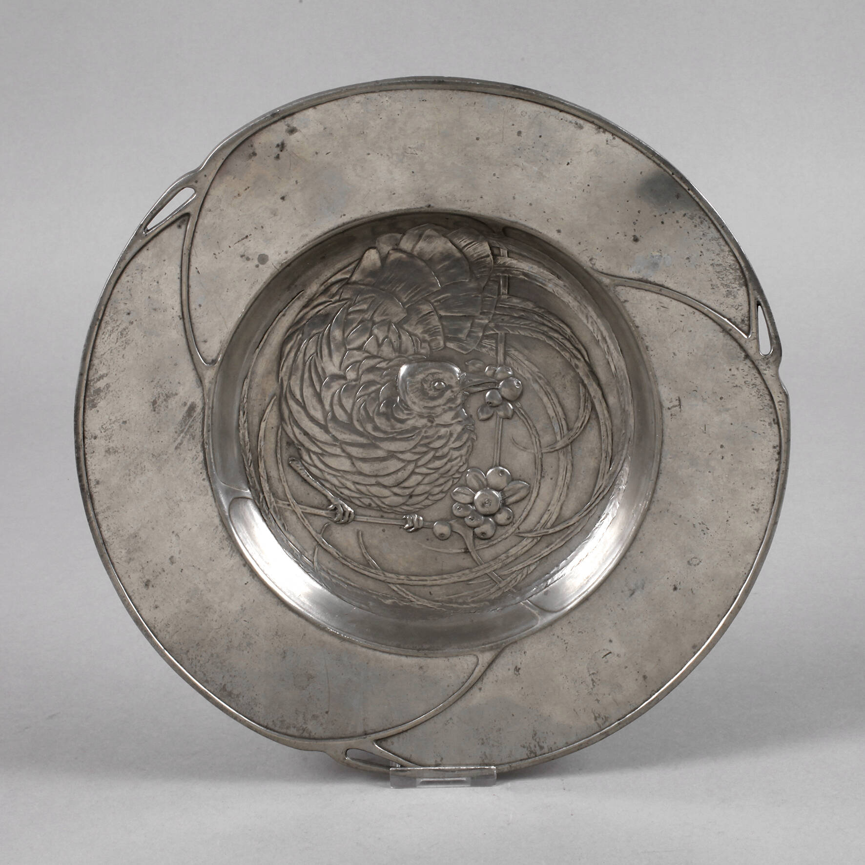 Jugendstil Zinnteller Walter Scherf Nürnberg