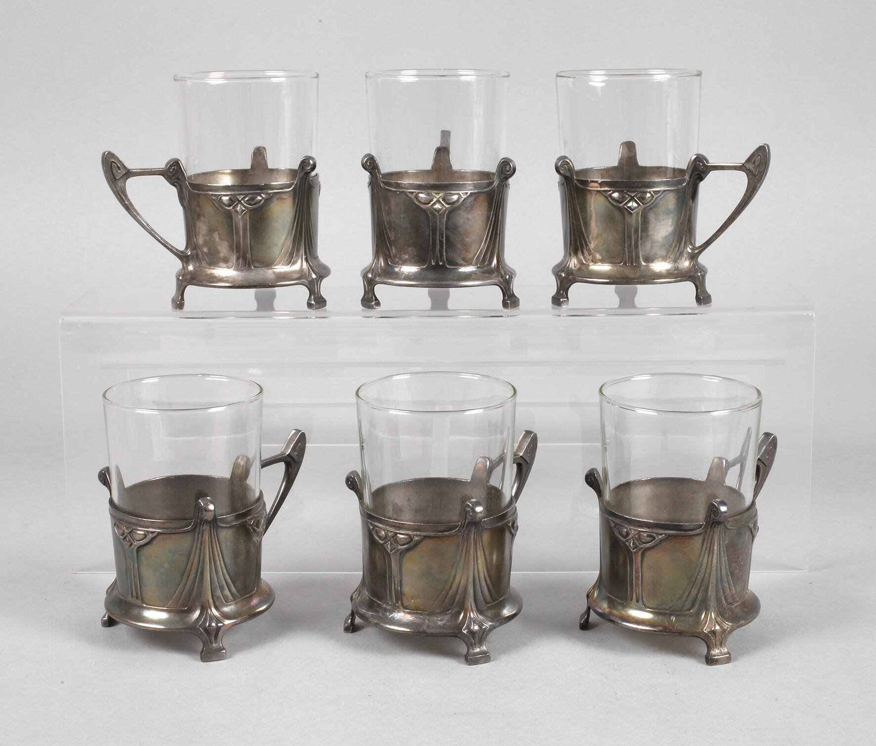 WMF sechs Teeglashalter Albin Müller