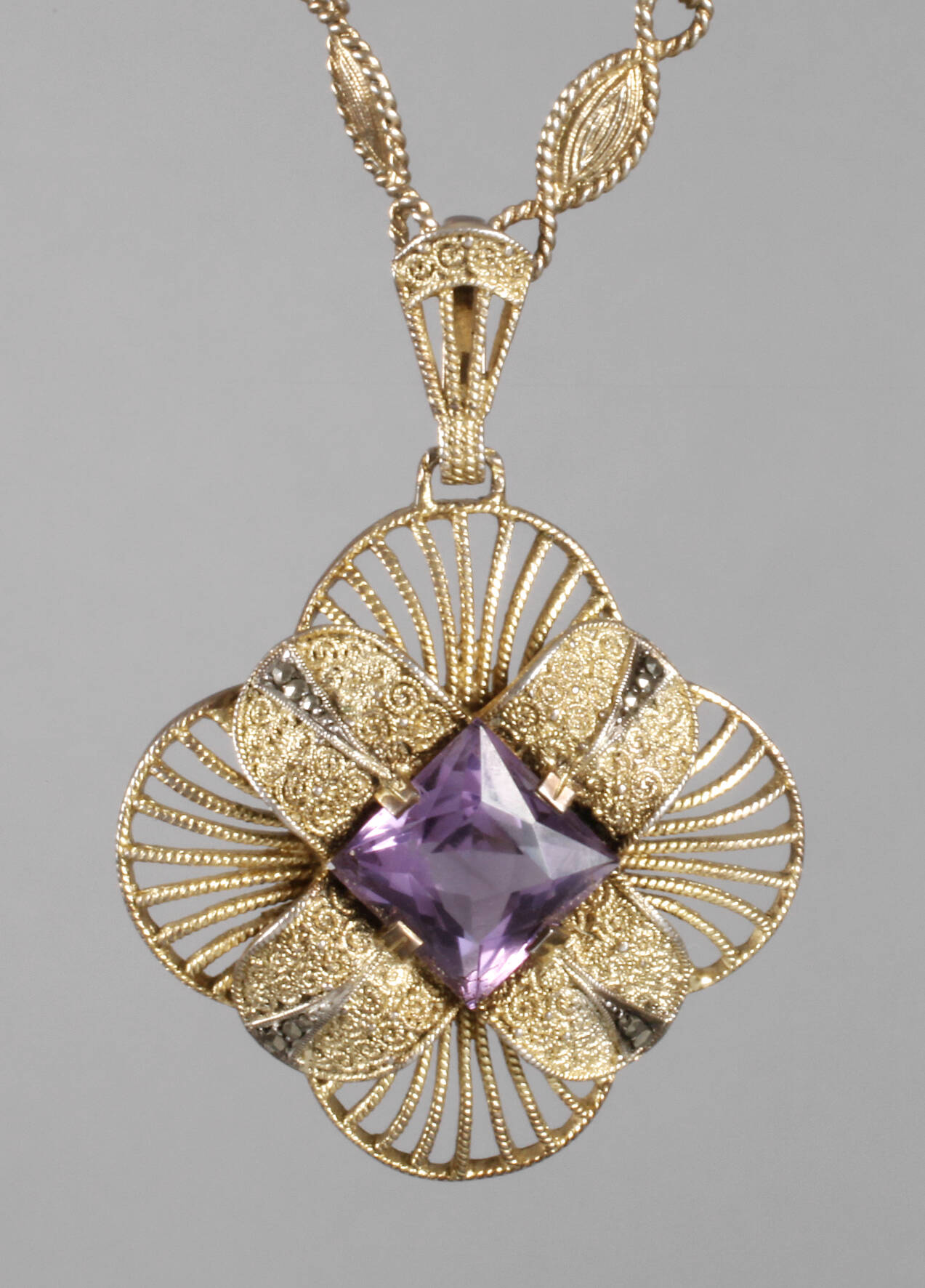Theodor Fahrner Anhänger mit Amethyst