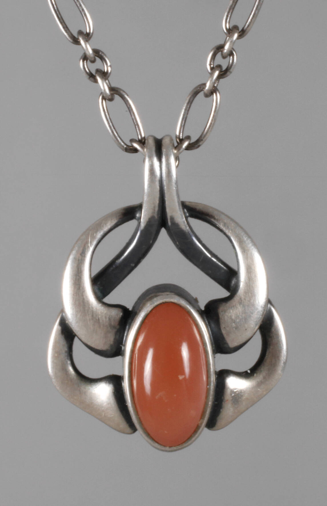 Georg Jensen Anhänger mit Rosenquarz