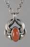 Georg Jensen Anhänger mit Rosenquarz
