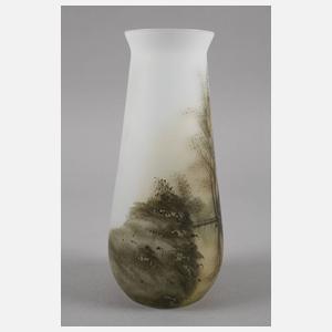 Jugendstilvase mit Landschaftsmalerei