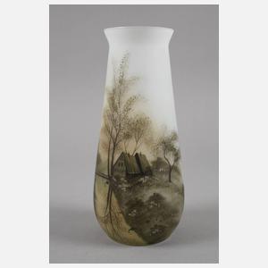 Jugendstilvase mit Landschaftsmalerei