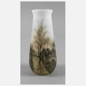 Jugendstilvase mit Landschaftsmalerei