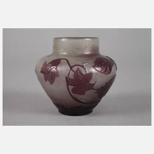 Emile Gallé Ätzglasvase Jugendstil