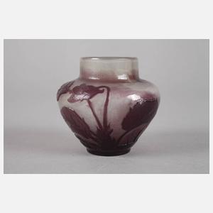 Emile Gallé Ätzglasvase Jugendstil