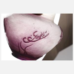 Emile Gallé Ätzglasvase Jugendstil