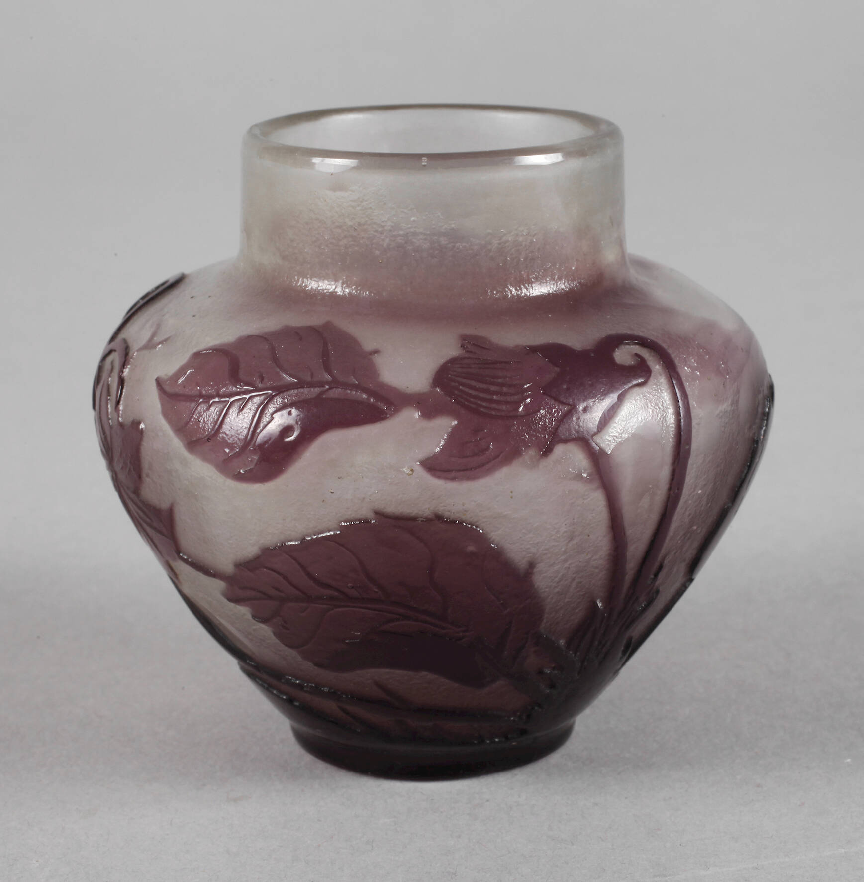 Emile Gallé Ätzglasvase Jugendstil