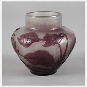 Emile Gallé Ätzglasvase Jugendstil