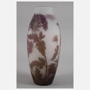 Emile Gallé große Vase Hortensiendekor