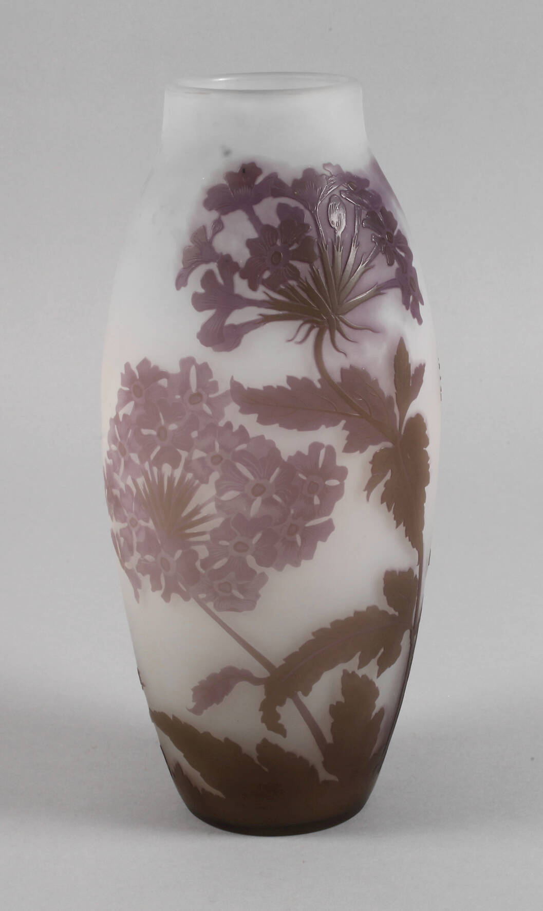 Emile Gallé große Vase Hortensiendekor