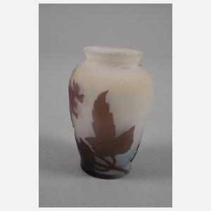 Emile Gallé kleine Ätzglasvase