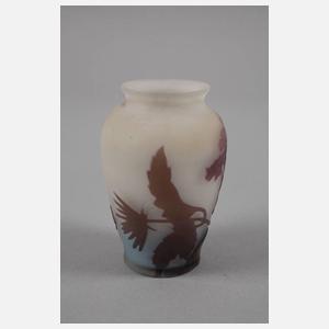 Emile Gallé kleine Ätzglasvase