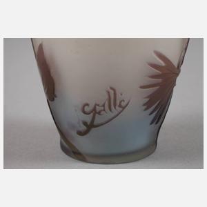 Emile Gallé kleine Ätzglasvase