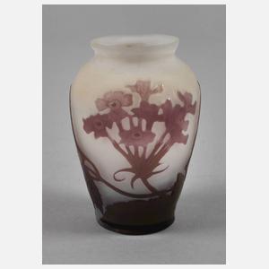 Emile Gallé kleine Ätzglasvase