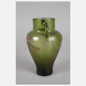 Émile Gallé Vase mit Emaildekor