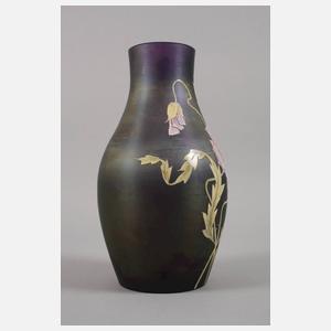 Poschinger Jugendstilvase mit Emailmalerei