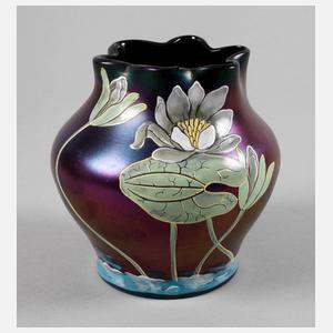 Ferdinand von Poschinger Vase Seerosendekor