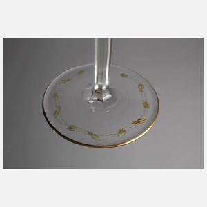 Moser Karlsbad drei Sektkelche "Rose"