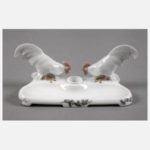 Royal Copenhagen Schreibzeug "Zwei Hähne"