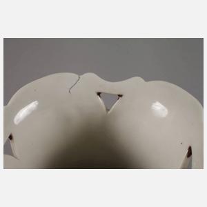 KPM Berlin Laufglasurvase mit Orchideenbesatz