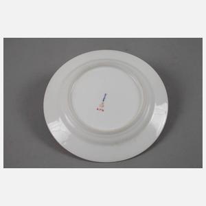 KPM Berlin Teller mit Pfauenfederdekor