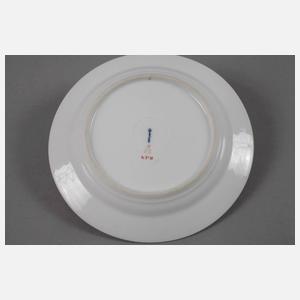 KPM Berlin Teller mit Pfauenfederdekor