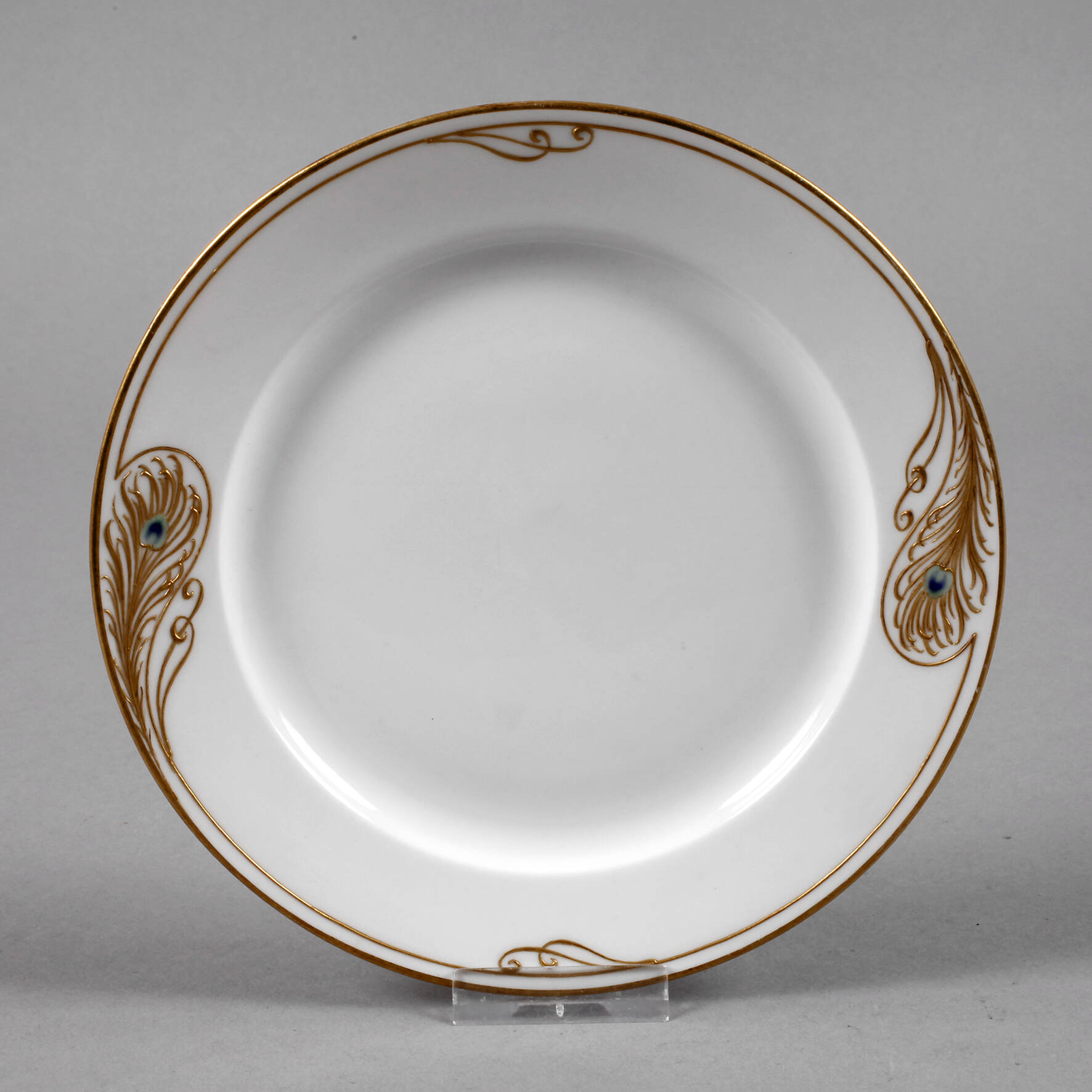 KPM Berlin Teller mit Pfauenfederdekor