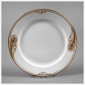 KPM Berlin Teller mit Pfauenfederdekor