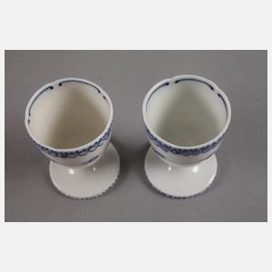 Meissen zwei Eierbecher "Blaue Rispe"