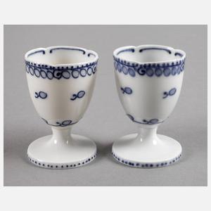 Meissen zwei Eierbecher "Blaue Rispe"